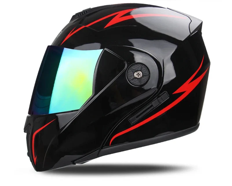 Casque de moto modulaire certifié DOT avec double visière — Desfino