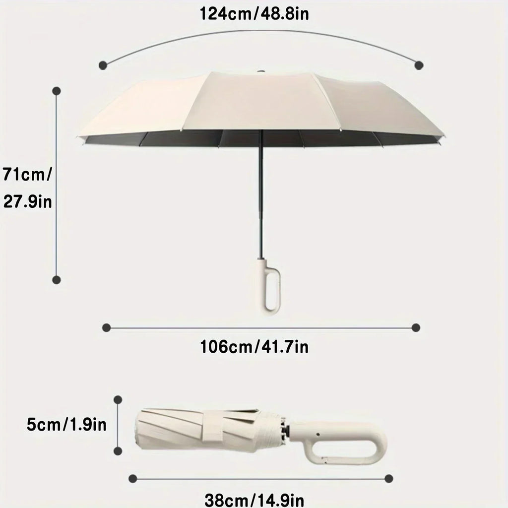 Parapluie compact automatique NimbusGuard — Revêtement protecteur solaire UPF50+ - Desfino