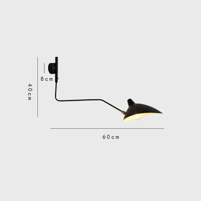 LumiArc Duo-væglampe — retningsbestemt lys i to retninger med mid-century-design - Desfino