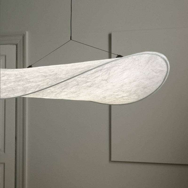 Lyra Silk Leaf -LED-riippuvalaisin — pohjoismainen hehkuva kattokruunu - Desfino