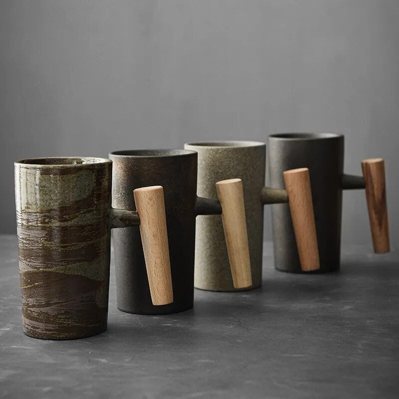 Mug à latte en grès TerraNord - Design de la collection Nordic Earth - Desfino