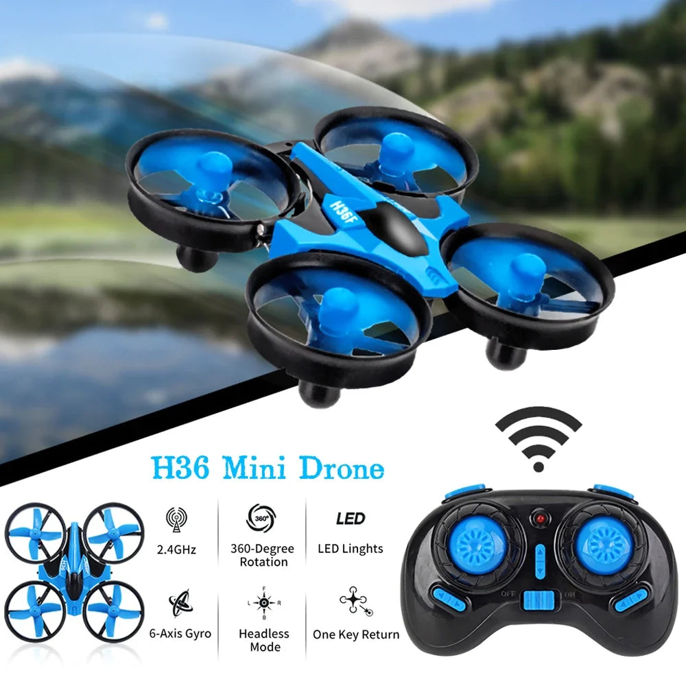 רחפן RC מיני H36 — סיבובי 360°, מצב ללא ראש וג'יירו בעל 6 צירים | דספינו