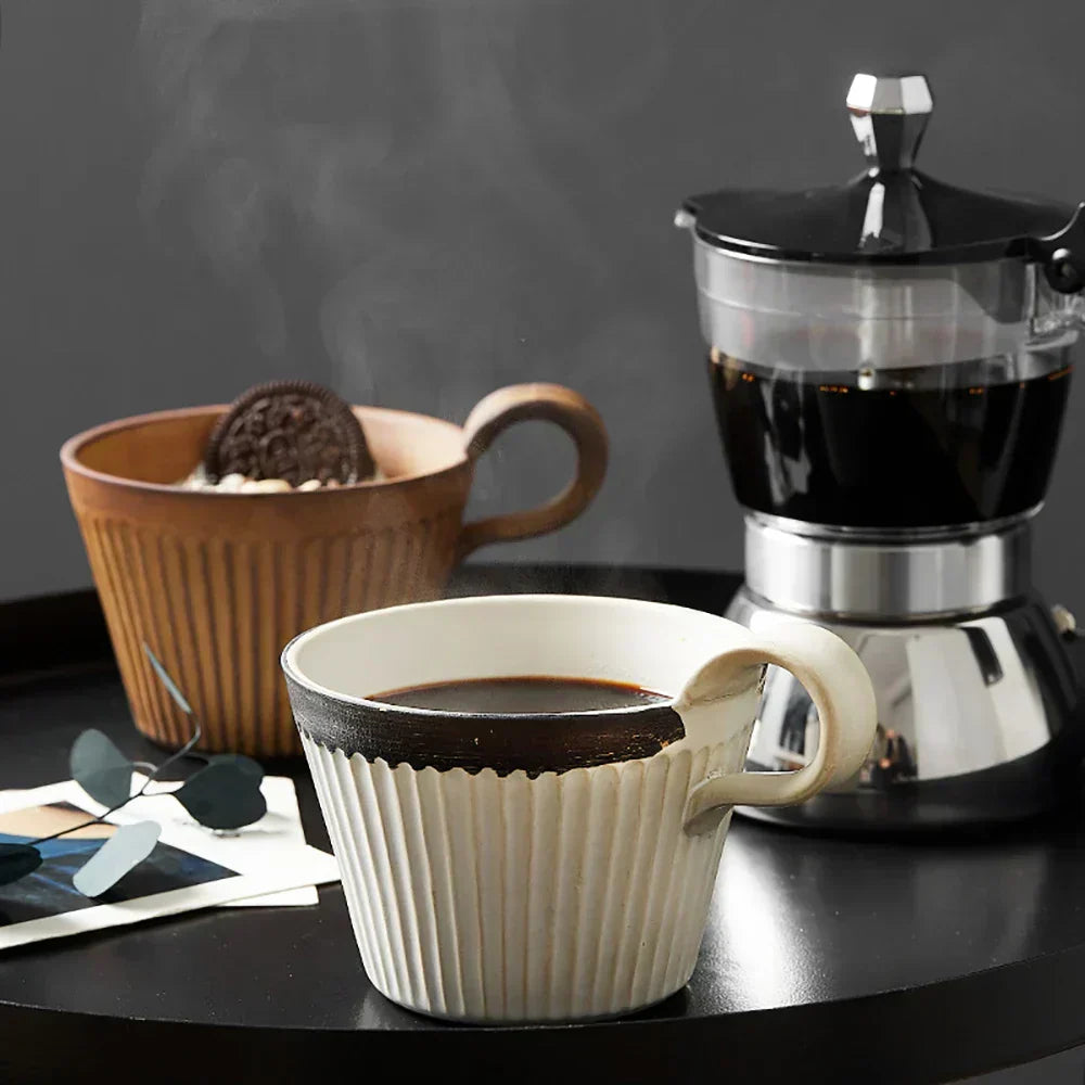 Hearthside Ceramic Mugs — Traditional Handmade Build, 10.4 oz Capacity