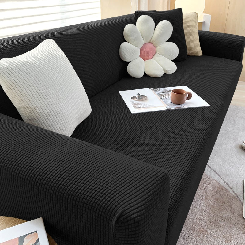 Housse de canapé extensible lavable — Ajustement antidérapant, 1 à 3 places - Desfino