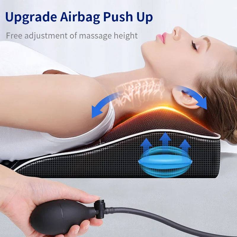 Massagekudde för nacke och kropp — 20 kulor, knådning, värme och vibration - Desfino