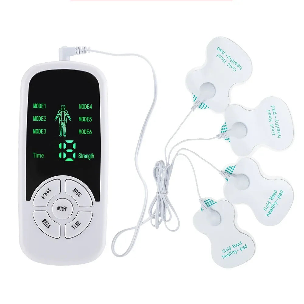 TENS-muskelstimulator — 6 moduser, 10 nivåer, stor LCD-skjerm, 4 elektroder - Desfino