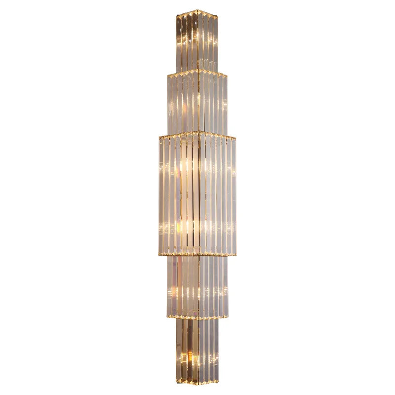 Lunara kristallen pilaarwandlamp - elegante, gebroken gloed - Desfino