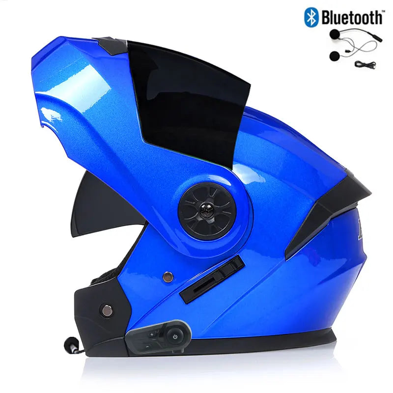 Modułowy kask motocyklowy — podnoszona szczęka, Bluetooth i osłona przeciwsłoneczna - Desfino
