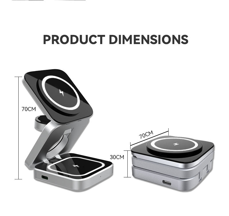 NovaCharge 3-in-1 Magnetic Charger — iPhone, AirPods & Watch | Desfino