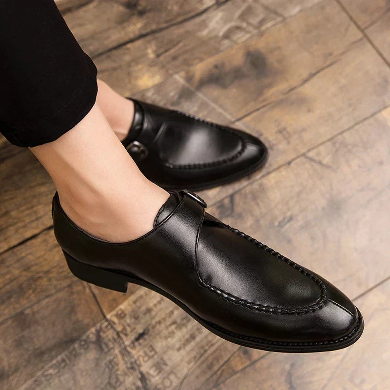 NovaCrest-premium loafers til mænd i læder — designerflad sål - Desfino