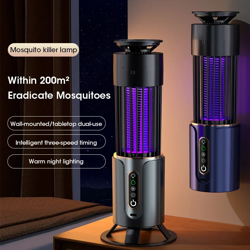Lanterne piège à moustiques UV 2-en-1 — Lampe de camping LED USB - Desfino