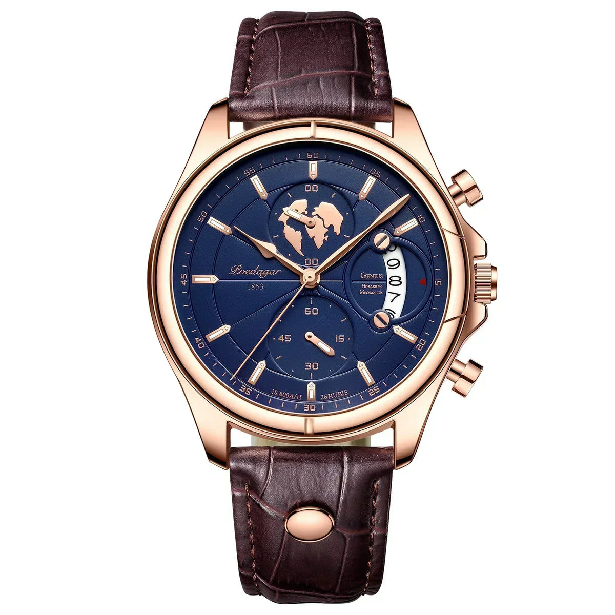 Aurello casual sporthorloge - chronograaf-geïnspireerd ontwerp - Desfino