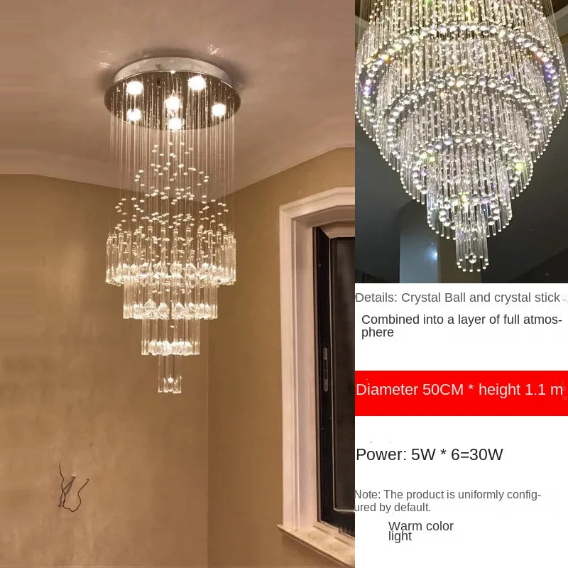Lustre Calara en gouttes de pluie superposées — Argenté ou doré - Desfino