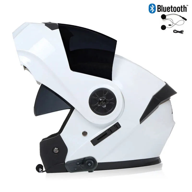 Modułowy kask motocyklowy — podnoszona szczęka, Bluetooth i osłona przeciwsłoneczna - Desfino