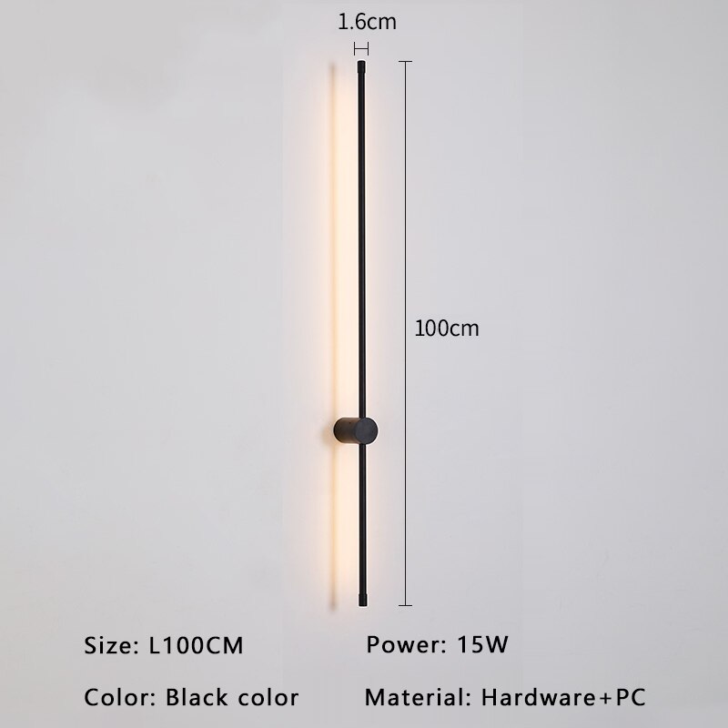 Aplica de perete minimalistă AureaNova — lumină LED modernă, aurie/neagră - Desfino