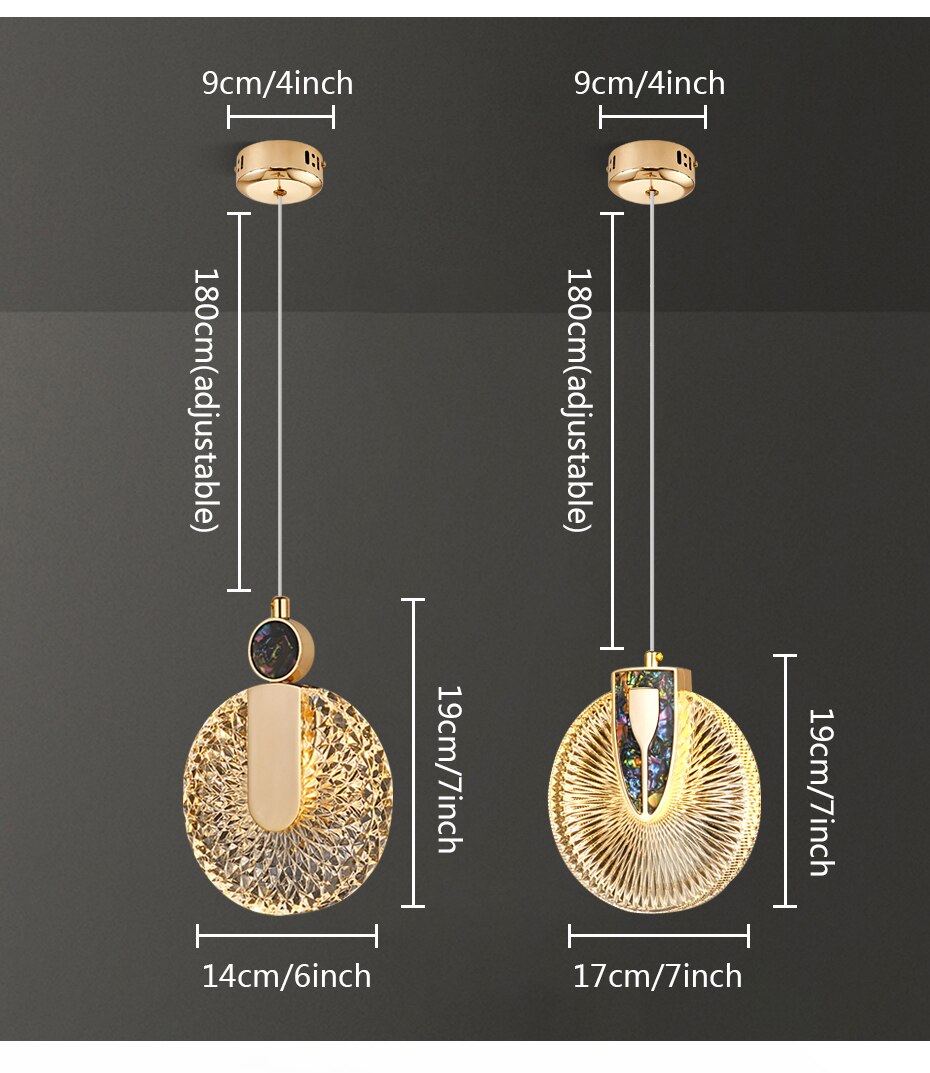 Aurelia Gold LED-Pendelleuchte – runde Kristall-Hängeleuchte