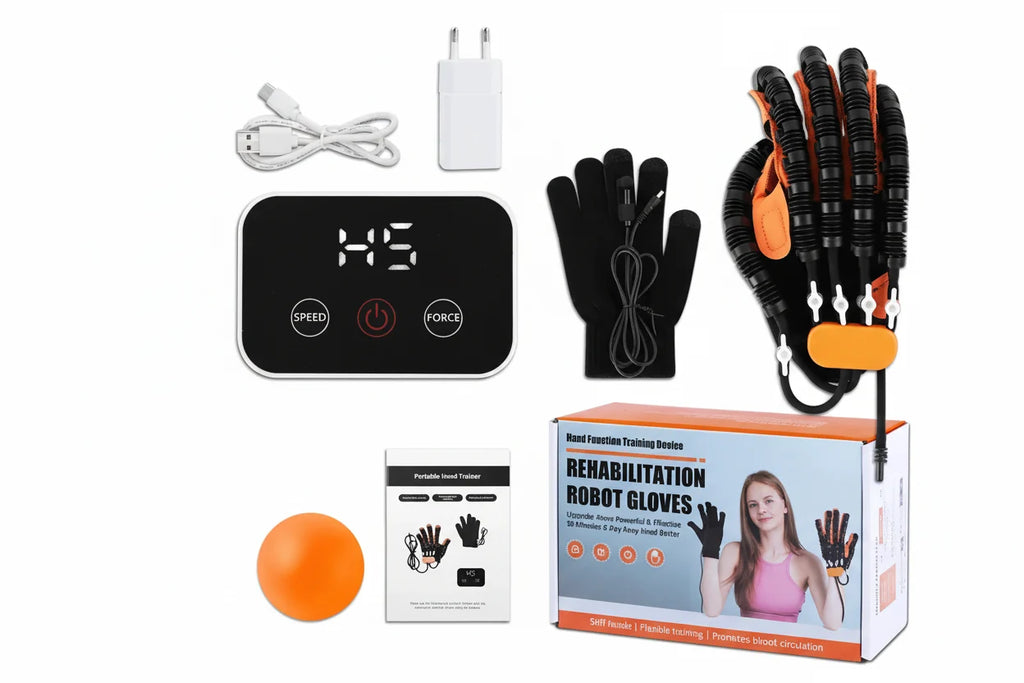 机器人康复手套 — 镜像训练、气压、5 档力度 - Desfino