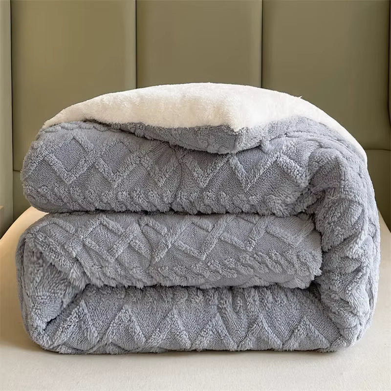 Manta pesada de caxemira de cordeiro NylaWeave — Ultr quente para o inverno - Desfino