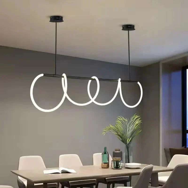 Lámpara de araña LED ajustable Lunara — Lámpara de techo contemporánea - Desfino