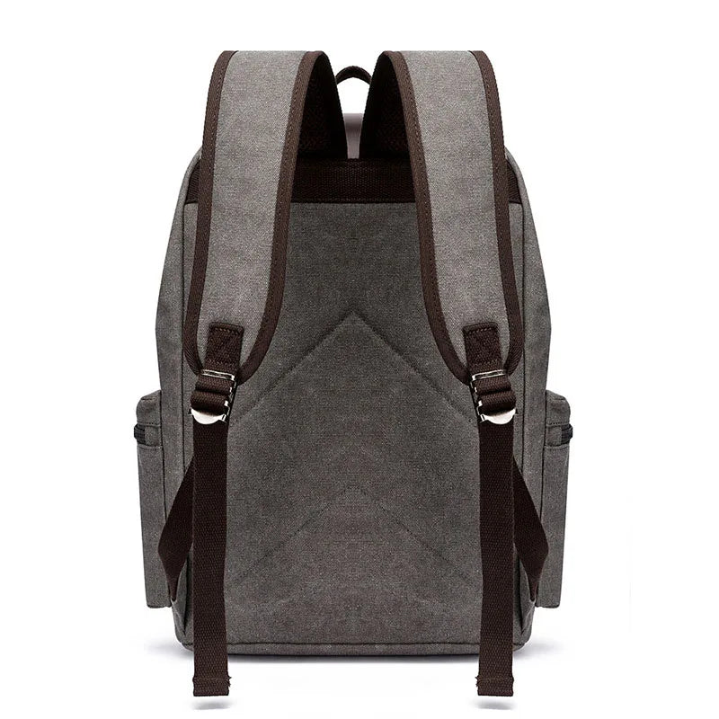 Zaino da esploratore in tela Ridgewell — Borsa capiente rétro da 20–35L - Desfino