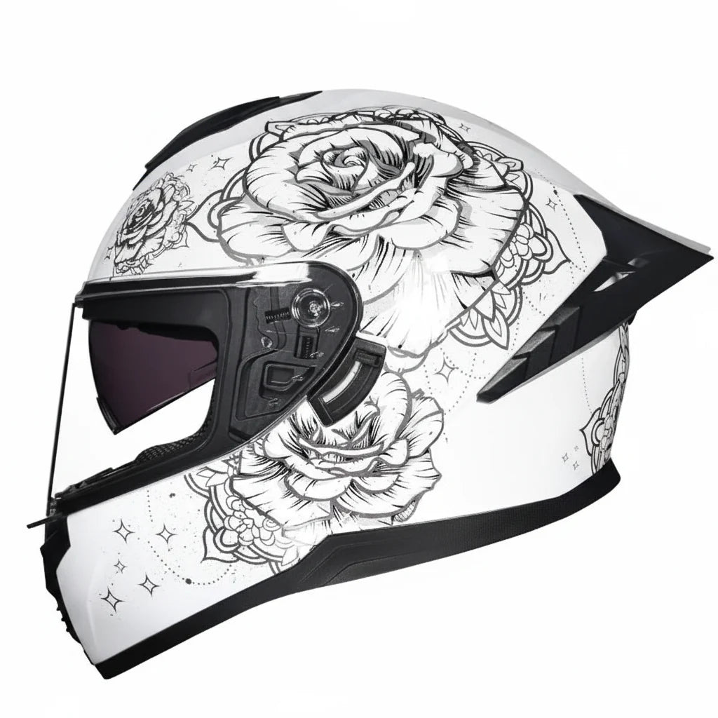 Capacete Integral de Competição para Motociclismo com Viseira Dupla e Certificação DOT - Desfino