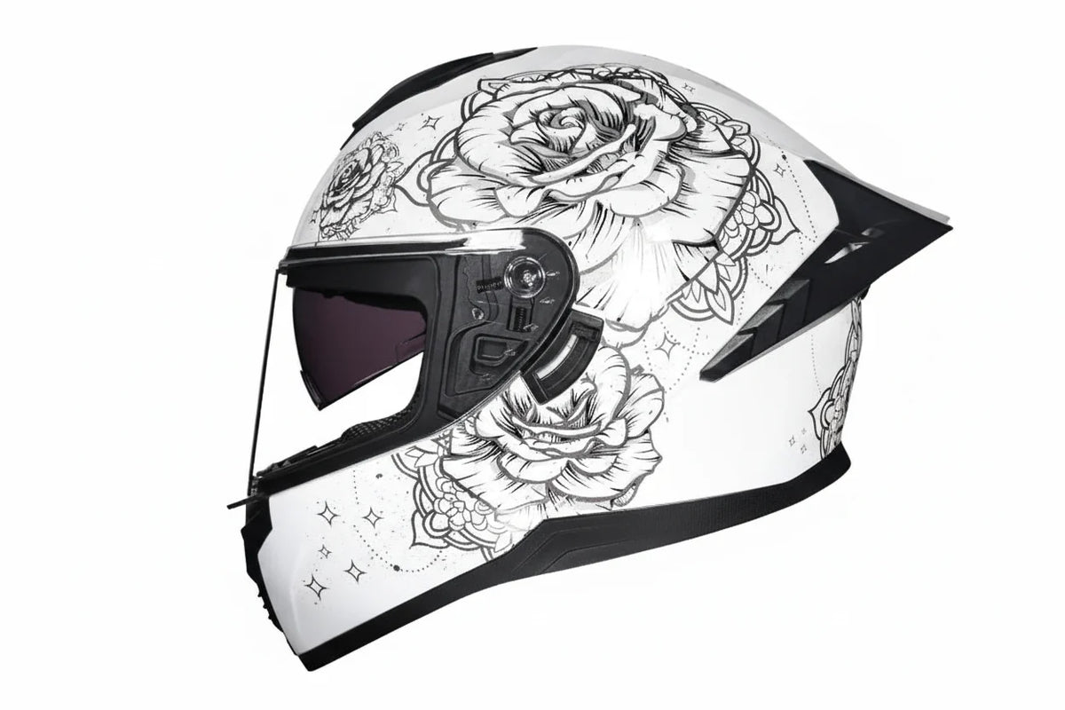 Casque de moto intégral LVS-701 — chaleur hivernale, double visière - Desfino
