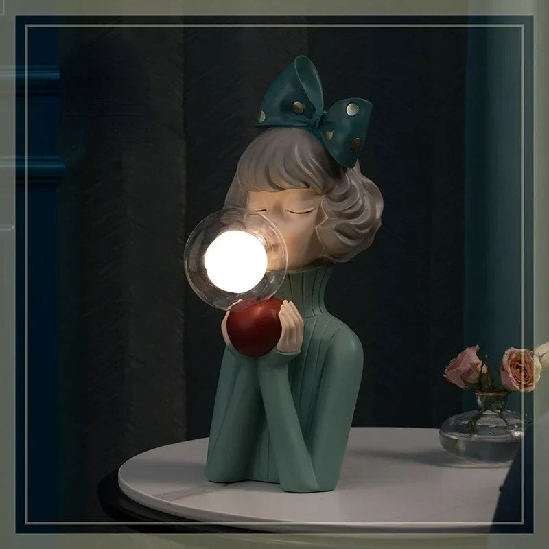 LumaSprite tegneseriefigur som natlampe med bobler — lampe med blødt lys - Desfino