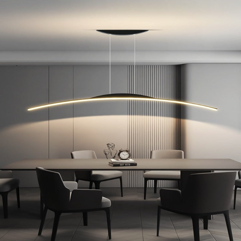 Sereno Modern Linear LED Island Chandelier — Integrated LED Light - Desfino