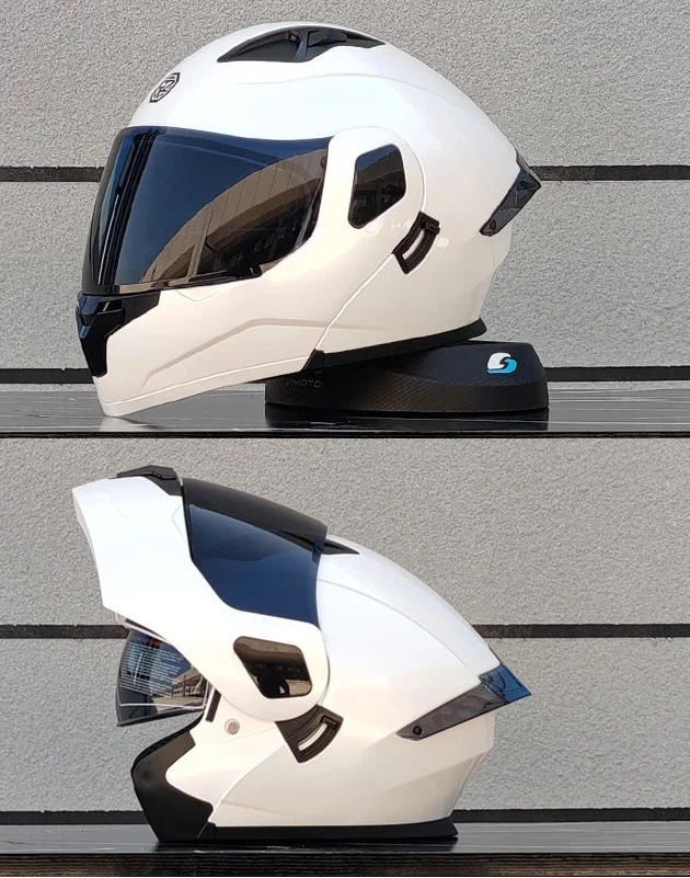 Casque intégral modulable relevable certifié DOT — Double visière, coque en ABS/PC - Desfino