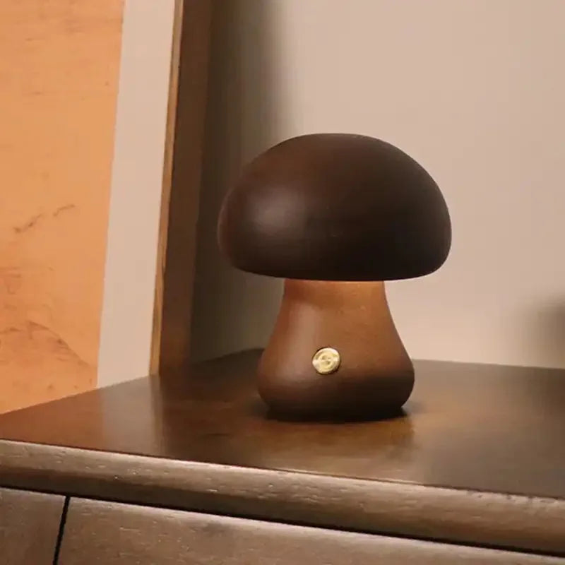 LuminaMoss Mushroom LED Night Light — Touch-Dimming Brightness | Desfino