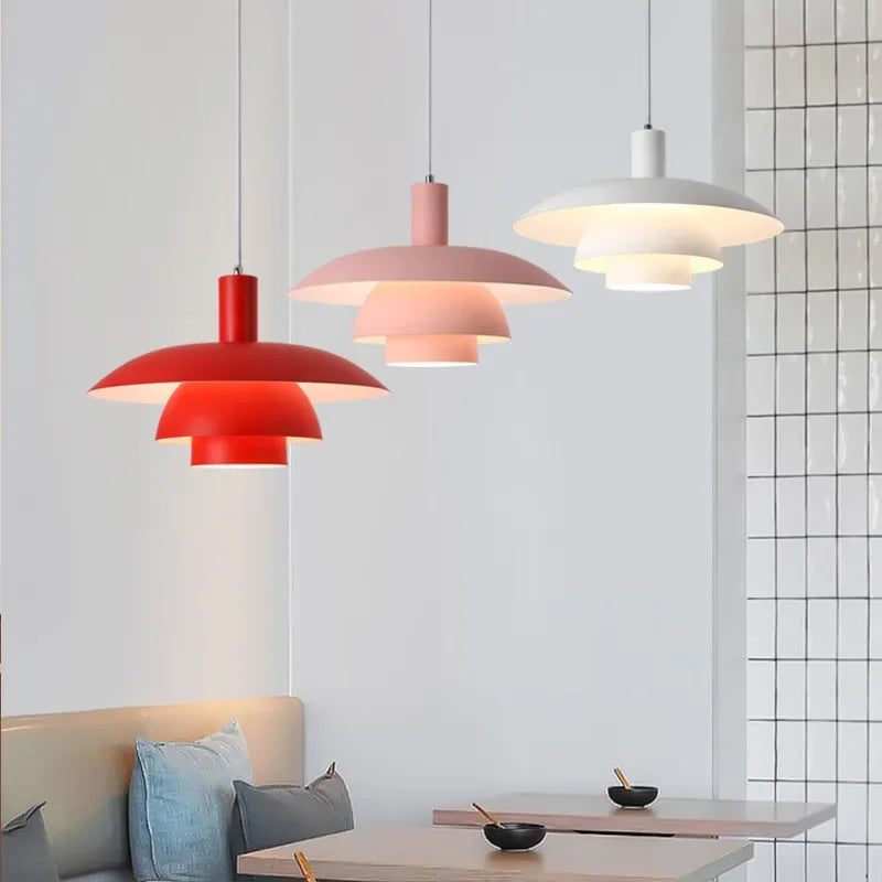 Moderne nordische Pendelleuchte – Minimalistisches, mehrschichtiges Scheibendesign - Desfino