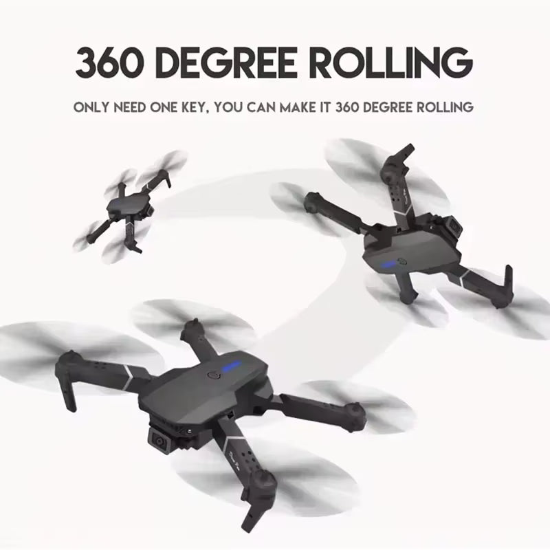 רחפן E88 Pro מתקפל עם WiFi ו-FPV — מצלמת HD, שמירת גובה - Desfino