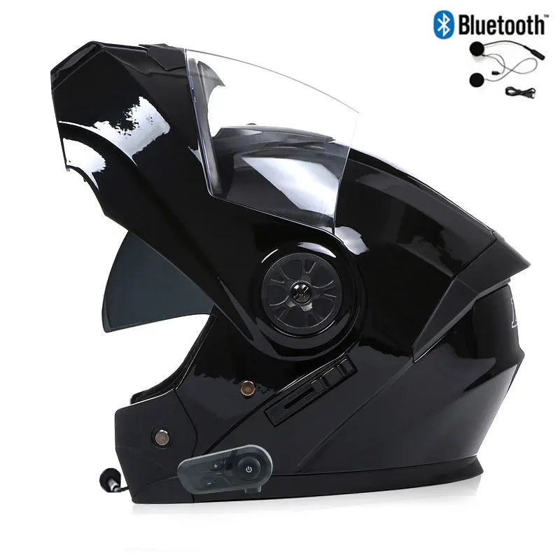 Modułowy kask motocyklowy — podnoszona szczęka, Bluetooth i osłona przeciwsłoneczna - Desfino