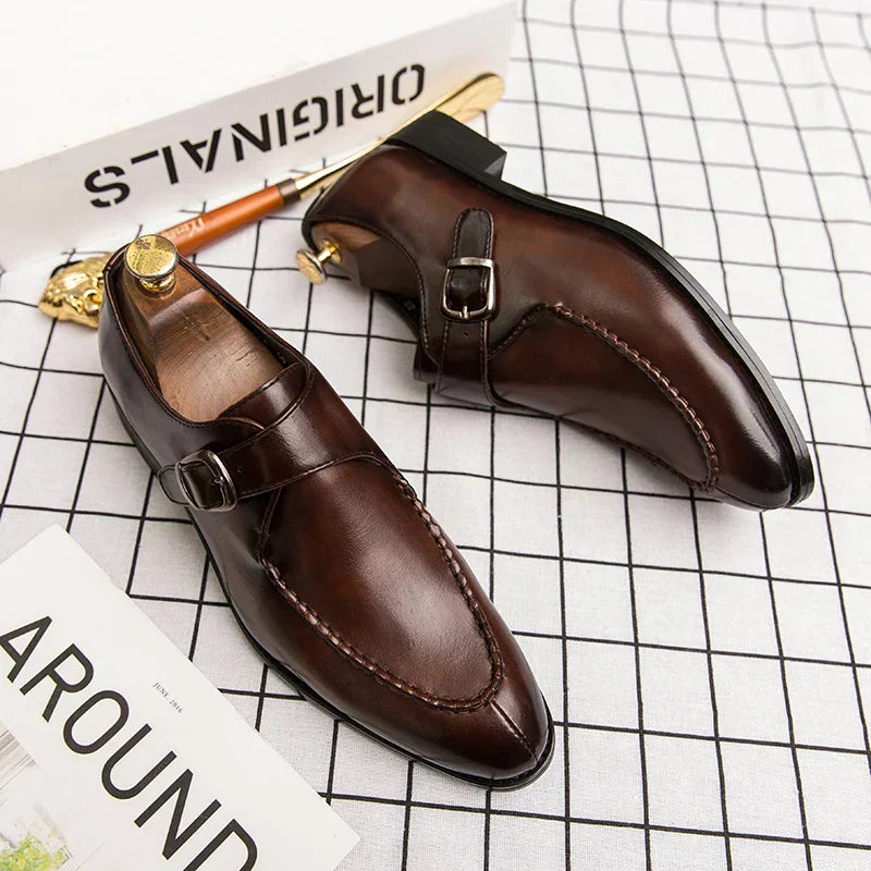 NovaCrest-premium loafers til mænd i læder — designerflad sål - Desfino