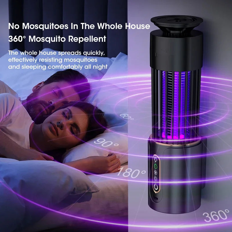 Lanterne piège à moustiques UV 2-en-1 — Lampe de camping LED USB - Desfino
