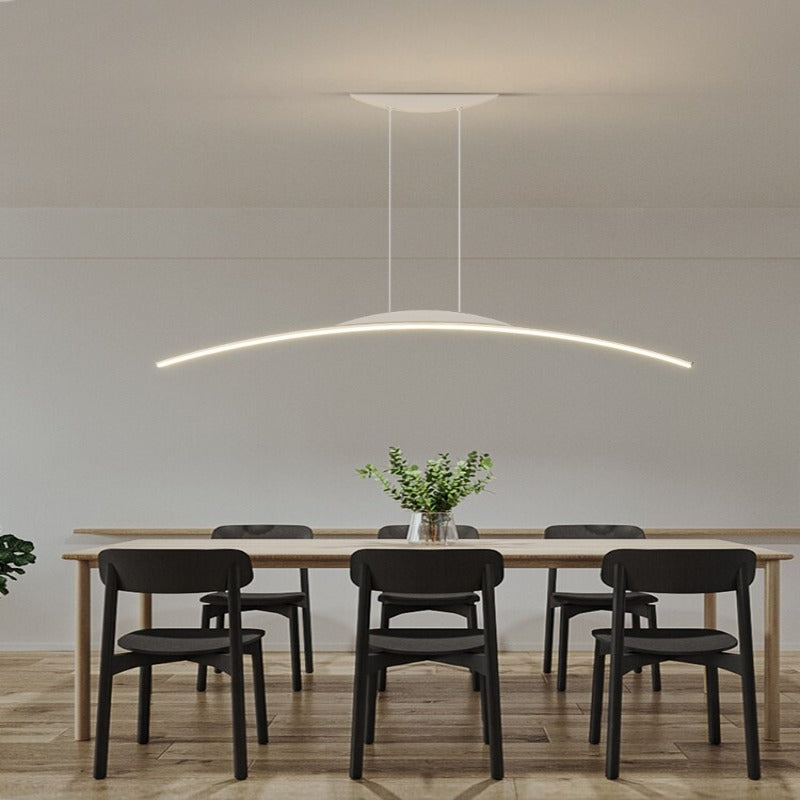Sereno Modern Linear LED Island Chandelier — Integrated LED Light - Desfino