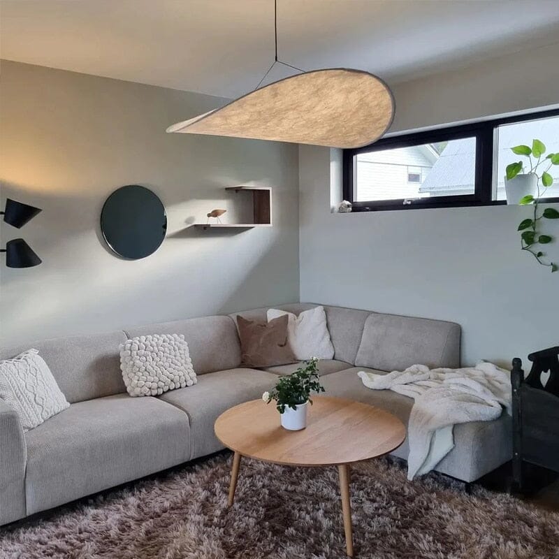 Lyra Silk Leaf -LED-riippuvalaisin — pohjoismainen hehkuva kattokruunu - Desfino