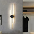 פמוטי קיר LED דו-ראשיים Brookside — שחור וזהב - Desfino