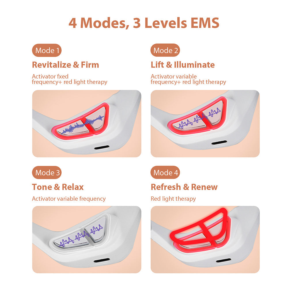 Lumara oogmassageapparaat — roodlicht- en EMS-microcurrenttherapie - Desfino