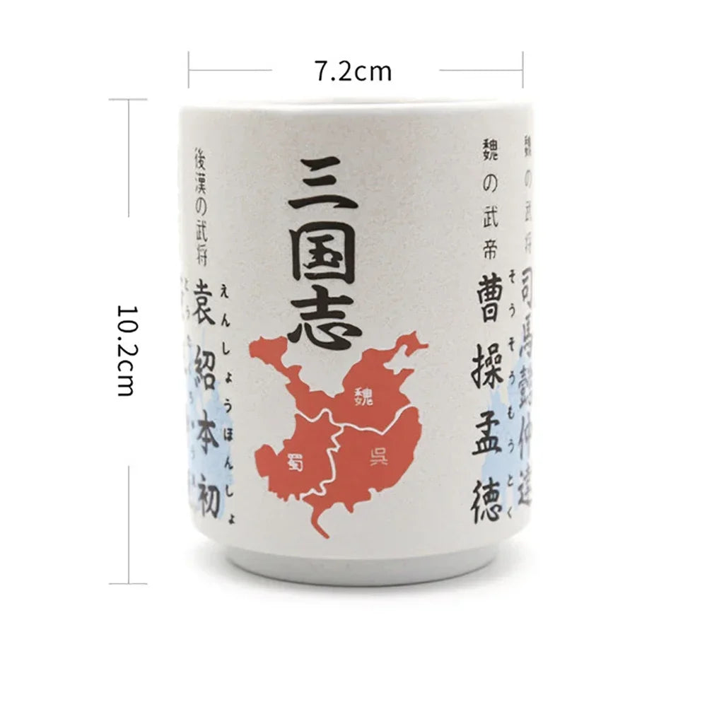 Kiyomi-käsintehdyt japanilaiset teekupit — Fuji-vuori syksyinen design - Desfino