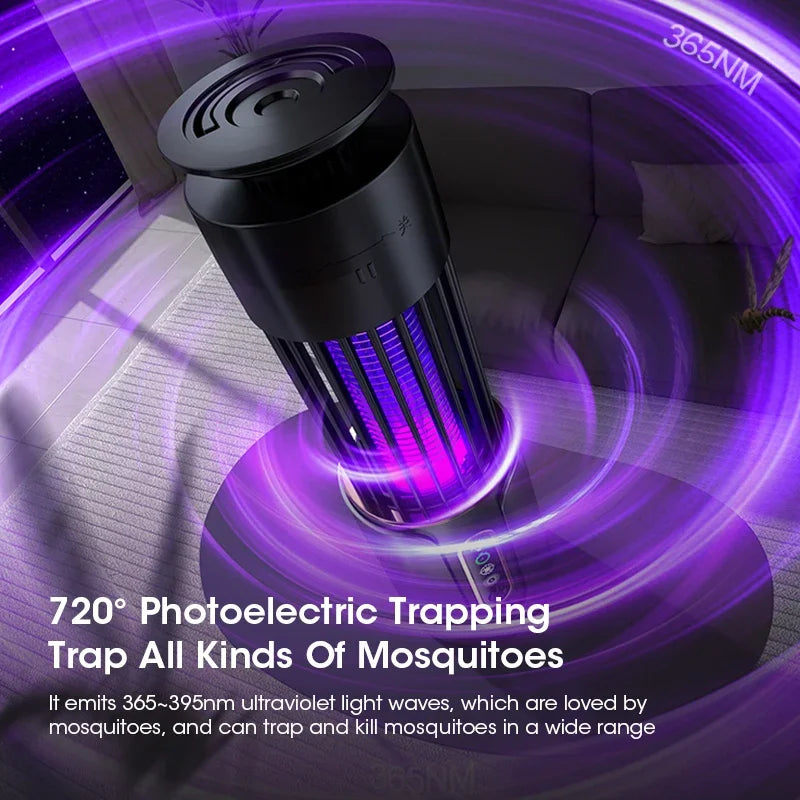 Lanterne piège à moustiques UV 2-en-1 — Lampe de camping LED USB - Desfino