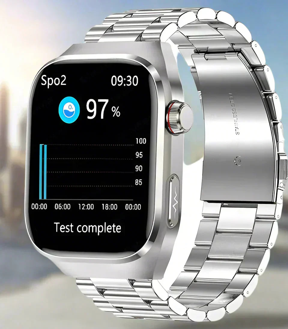 AeroPulse Bluetooth Health Watch — Blood Sugar, Uric Acid, ECG & PPG Tracking