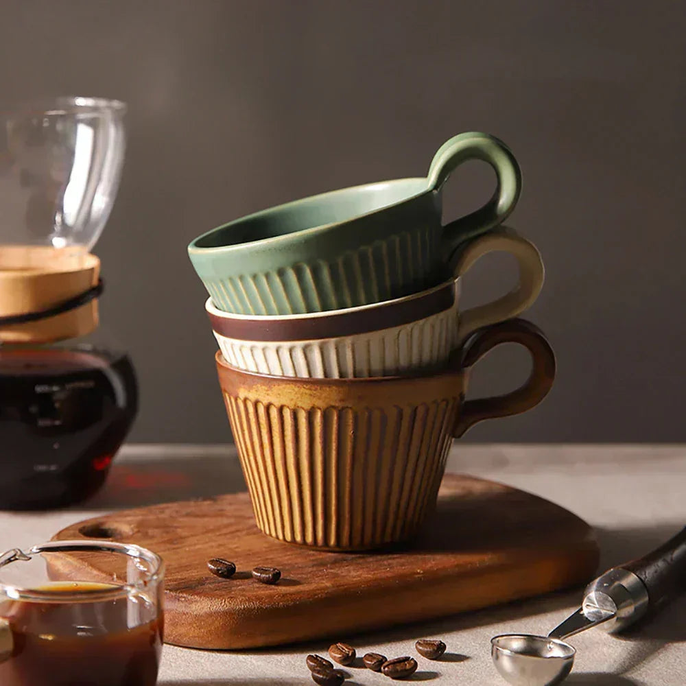 Hearthside Ceramic Mugs — Traditional Handmade Build, 10.4 oz Capacity