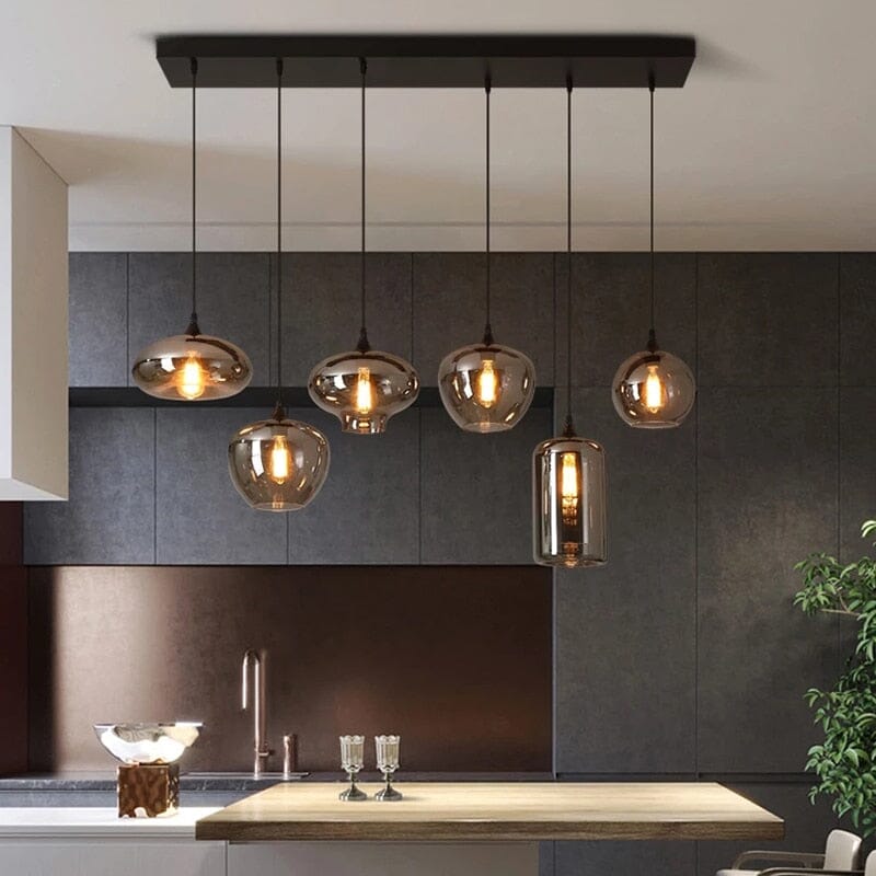 Liora nordisk glasskrone - justerbart oppheng på 150 cm - Desfino