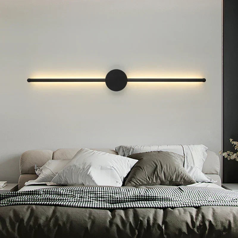 Applique murale LED en forme de I — Noire, 3 niveaux de tonalité réglables - Desfino