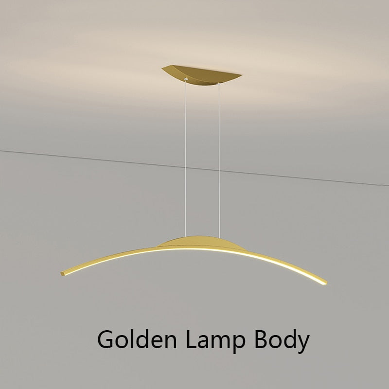 Sereno Modern Linear LED Island Chandelier — Integrated LED Light - Desfino