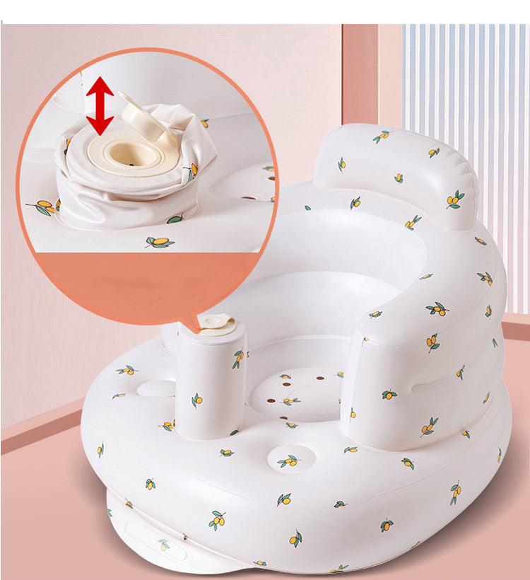 NovaNest Inflatable Baby Chair — Built-In Pump, Curved Backrest - Desfino
