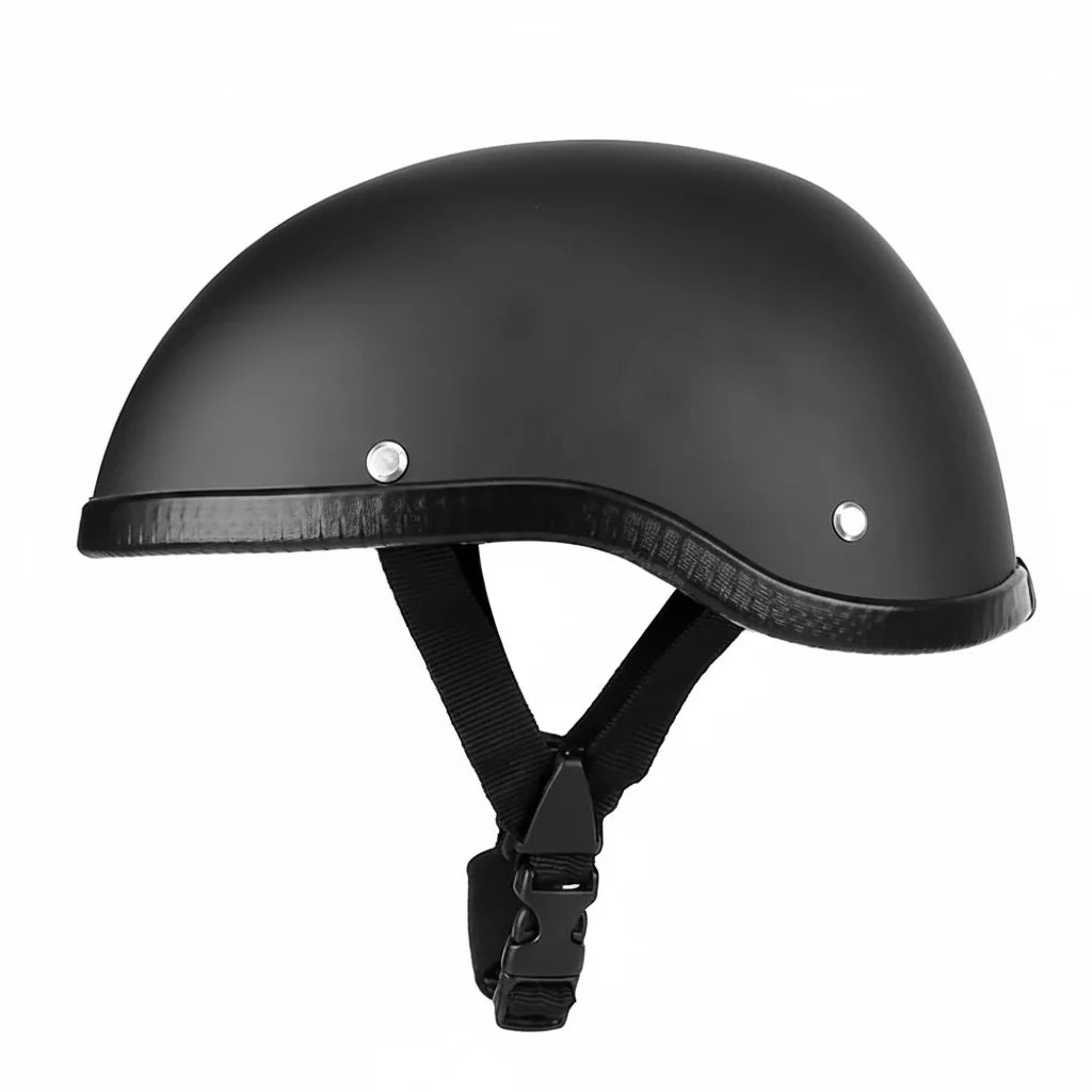 Vintage retro motocyklová přilba s polovičním krytím, certifikovaná DOT | Desfino