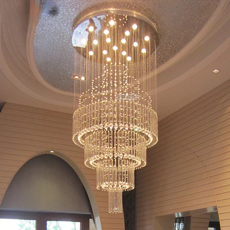 Lustre Calara en gouttes de pluie superposées — Argenté ou doré - Desfino