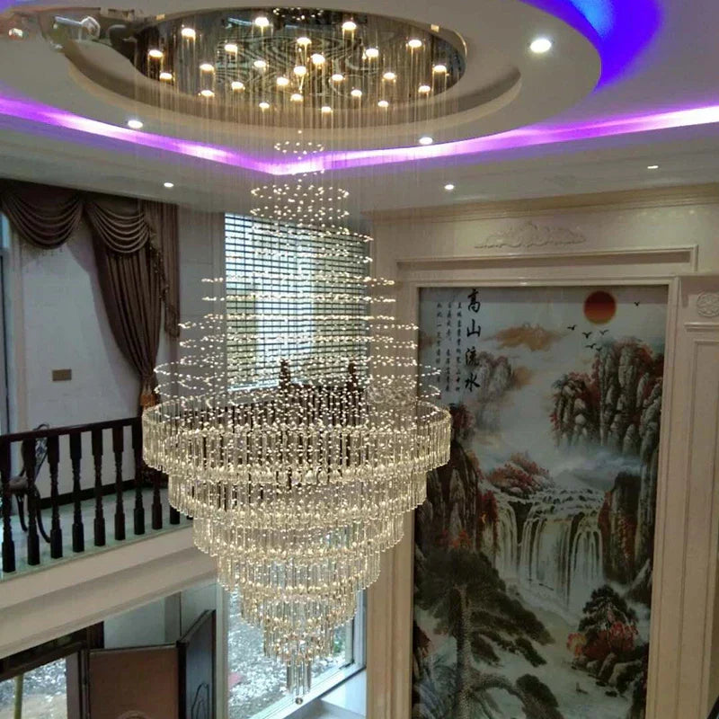 Lustre Calara en gouttes de pluie superposées — Argenté ou doré - Desfino